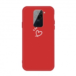Θήκη σιλικόνης Xiaomi Redmi Note 9 Heart Pattern Matte TPU Cover-red