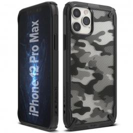 Θήκη iPhone 12 Pro Max Ringke Fusion X Design durable PC Case with TPU Bumper (XDAP0017)-Camo Black