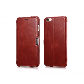 iCarer Vintage Series Side-Open Δερμάτινη Θήκη iPhone 6 Plus/6S Plus - Red (10062)