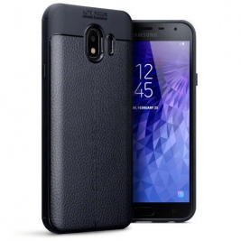 Terrapin Θήκη TPU Leather Design Samsung Galaxy J4 2018 - Black (118-002-713)