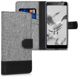 KW Θήκη Πορτοφόλι Nokia 5.1 - Grey / Black (45405.01)