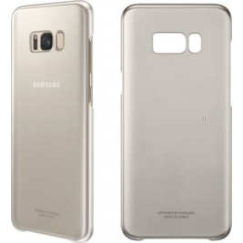 Samsung Official Ημιδιάφανη Σκληρή Θήκη Clear Cover Galaxy S8 Plus - Gold (EF-QG955CFEGWW)