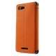 Θήκη Sony Xperia E3 Roar Diary View Window Leather Stand Case w/ Card Slot - Orange + ΔΩΡΟ spider holder