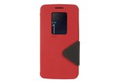 Roar Diary Quick Window Leather Cover for LG G Flex - Red