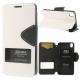 Θήκη HTC Desire 816 Roar Diary Cross Texture Window View Stand Leather Cover for HTC Desire 816 - White