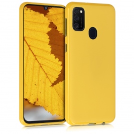 KW Θήκη Σιλικόνης Samsung Galaxy M21 - Honey Yellow (52198.143)