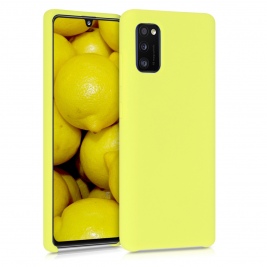 KW Θήκη Σιλικόνης Samsung Galaxy A41 - Soft Flexible Rubber Protective Cover - Yellow Matte (52301.49)