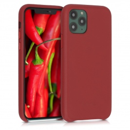kalibri Σκληρή Δερμάτινη Θήκη Apple iPhone 11 Pro - Smooth Genuine Leather Hard Case - Red (49736.09)