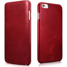 iCarer Vintage Series Curved Edge - Δερμάτινη Θήκη iPhone 6S / 6 - Red (RIP622-RD)