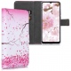 KWmobile Θήκη Πορτοφόλι Huawei Y6p - Cherry Blossoms / Light Pink / Dark Brown / White (52947.04)