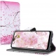 KWmobile Θήκη Πορτοφόλι Huawei Y6p - Cherry Blossoms / Light Pink / Dark Brown / White (52947.04)