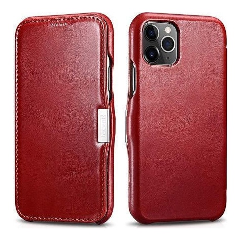 iCarer Vintage Series Side-Open Δερμάτινη Θήκη iPhone 11 Pro Max - Red (RIX1109-RD)