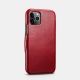 iCarer Vintage Series Side-Open Δερμάτινη Θήκη iPhone 11 Pro Max - Red (RIX1109-RD)