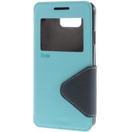 Θήκη Samsung Galaxy Alpha Roar Diary View Window Leather Stand Case w/ Card Slot for Samsung Galaxy Alpha-Blue