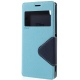 Θήκη Xperia M4 Aqua Roar Diary View Window Leather Case for Sony Xperia M4 Aqua -Blue