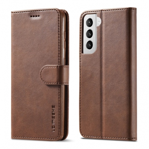 Θήκη Samsung Galaxy S21 5G LC.IMEEKE Wallet Leather Stand-coffee