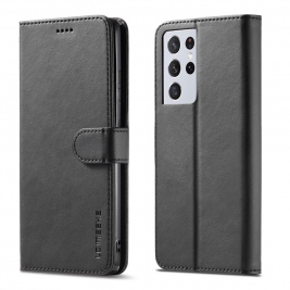 Θήκη Samsung Galaxy S21 Ultra 5G LC.IMEEKE Wallet Leather Stand-black
