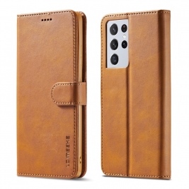 Θήκη Samsung Galaxy S21 Ultra 5G LC.IMEEKE Wallet Leather Stand-brown