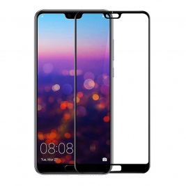 RURIHAI Tempered Glass Full Cover for Huawei P20 Pro-black