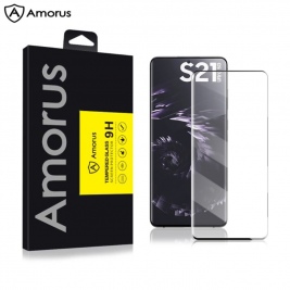 AMORUS Tempered Glass Full Cover for Samsung Galaxy S21 Ultra 5G-black