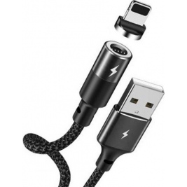 Καλώδιο REMAX Zigie Magnetic Cable USB For Lightning 3A 1.2m-black (RC-102i)