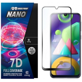 Crong 7D Nano Flexible Glass - Fullface Αντιχαρακτικό Υβριδικό Γυαλί Οθόνης Samsung Galaxy M21 -