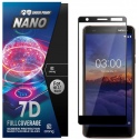 Crong 7D Nano Flexible Glass - Fullface Αντιχαρακτικό Υβριδικό Γυαλί Οθόνης Nokia 3.1 - Black - 0.3mm (CRG-7DNANO-N31)