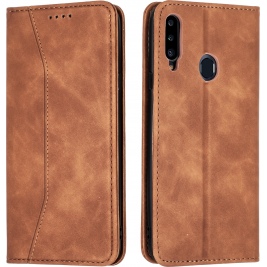 Bodycell Θήκη - Πορτοφόλι Samsung Galaxy A20s - Brown (5206015057922)