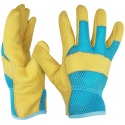 Navaris Leather Gardening Gloves - Ανθεκτικά Δερμάτινα Γάντια Κήπου / Εργασίας - Large - Yellow (49175.3)