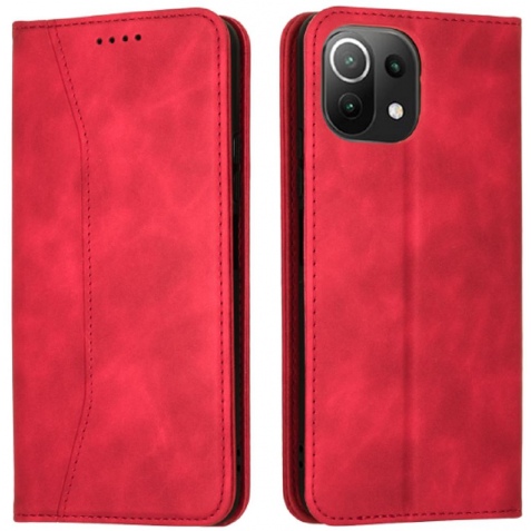 Bodycell Θήκη - Πορτοφόλι Xiaomi Mi 11 Lite - Red (5206015063381)