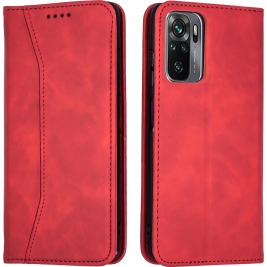 Bodycell Θήκη - Πορτοφόλι Xiaomi Redmi Note 10 / Note 10S - Red (5206015063176)