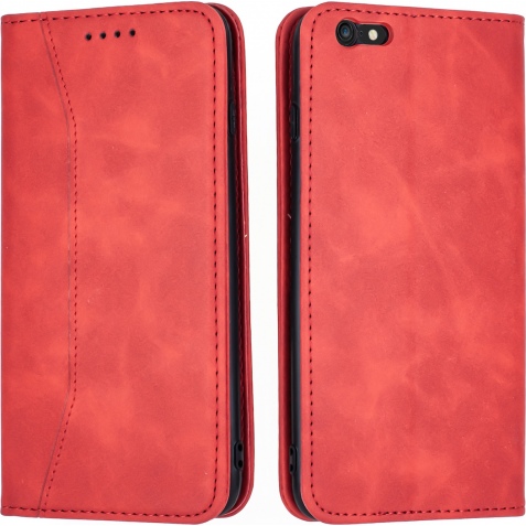 Bodycell Θήκη - Πορτοφόλι Apple iPhone 6S Plus / 6 Plus - Red (5206015057366)