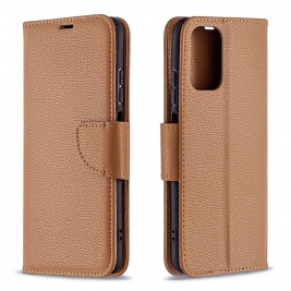 Θήκη Xiaomi Redmi Note 10 4G / Note 10S Litchi Skin Wallet case-brown