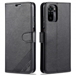 Θήκη Xiaomi Redmi Note 10 4G / Note 10S AZNS Wallet Leather Stand-black