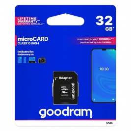 Κάρτα μνήμης GOODRAM M1AA microSDXC 32GB Class 10 With Adapter