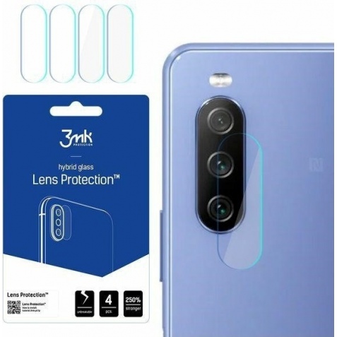 3MK Hybrid Glass Camera Protector-Αντιχαρακτικό Υβριδικό Προστατευτικό Γυαλί για Sony Xperia 10 III-4τμχ