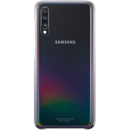 Official Samsung Gradation Cover - Ημιδιάφανη Σκληρή Θήκη Samsung Galaxy A70 - Black (EF-AA705CBEGWW)