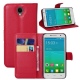Θήκη Alcatel One Touch idol2 Leather Wallet w/ Stand - Red