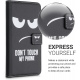 KWmobile Θήκη - Πορτοφόλι Samsung Galaxy A22 - Don't Touch My Phone White / Black (55496.04)