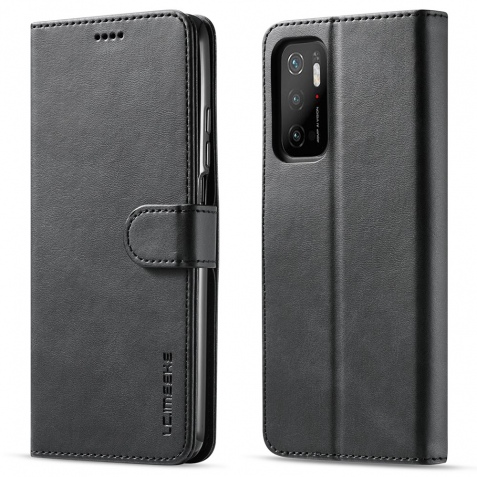Θήκη Xiaomi Redmi Note 10 5G LC.IMEEKE Wallet Leather Stand-Black
