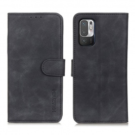 Θήκη Xiaomi Redmi Note 10 5G KHAZNEH Vintage Style Leather Wallet-black