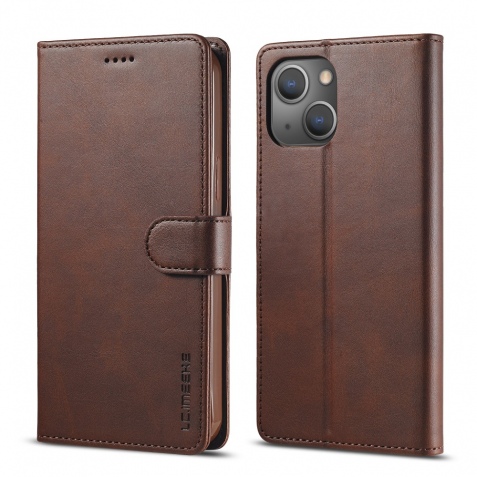 Θήκη iPhone 13 6.1" LC.IMEEKE Wallet leather stand Case-coffee