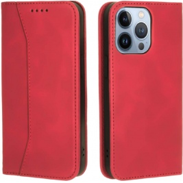 Bodycell Θήκη - Πορτοφόλι Apple iPhone 13 Pro Max - Red (55206015067013)