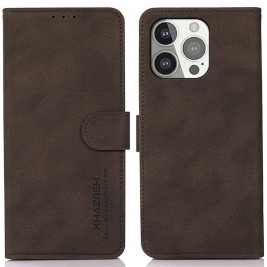 Θήκη iPhone 13 Pro 6.1" KHAZNEH Smooth Leather Wallet-brown