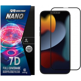 Crong 7D Nano Flexible Glass - Fullface Αντιχαρακτικό Υβριδικό Γυαλί Οθόνης Apple iPhone 13 Pro 