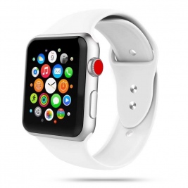 Tech-Protect Λουράκι Σιλικόνης Iconband Apple Watch SE/7/6/5/4/3 (41/40/38mm) - White (72185)