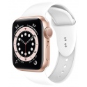 Crong Liquid Λουράκι Premium Σιλικόνης Apple Watch SE/8/7/6/5/4 (41/40mm) - White (CRG-40LQB-WHI)