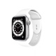 Crong Liquid Λουράκι Premium Σιλικόνης Apple Watch SE/7/6/5/4/3 (41/40/38mm) - White (CRG-40LQB-WHI)