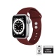Crong Liquid Λουράκι Premium Σιλικόνης Apple Watch SE/7/6/5/4/3 (41/40/38mm) - Bordeaux (CRG-40LQB-BDX)