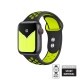 Crong Duo Sport Λουράκι Σιλικόνης Apple Watch SE/7/6/5/4/3 (41/40/38mm) - Black / Yellow (CRG-40DSB-YLW)